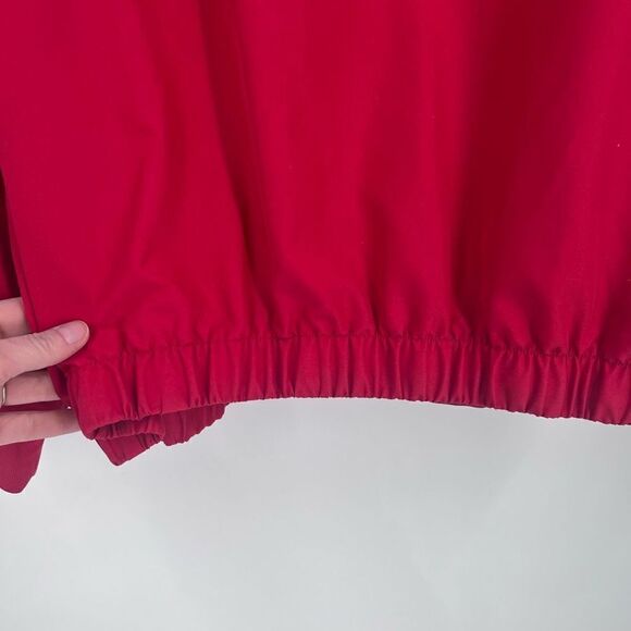 FootJoy Men's Windbreaker Golf Jacket Elastic Hem Long Sleeve Pullover Red XL - Picture 7 of 9